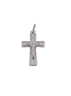 Colgante Plata Mujer PCRC6 Crucifijo En Brillo