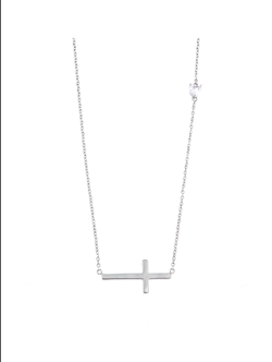 Colgante Plata Mujer PGAR711 Cruz En Brillo