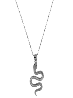 Colgante Plata Mujer PGAR795 Serpiente Circonitas