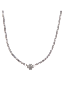 Colgante Plata Mujer PGAR879 Trébol Circonitas