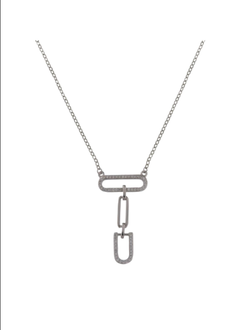 Colgante Plata Mujer PGAR890 Óvalos Circonita