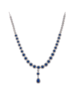 Colgante Plata Mujer PSET196/3Z Circonitas Azules