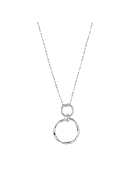 Colgante Plata Mujer PSET209/3 Círculos En Brillo