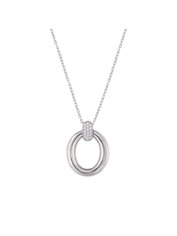 Colgante Plata Mujer PSET213/3 Circonitas Óvalo En Brillo