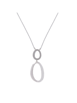 Colgante Plata Mujer PSET227/3 Óvalo Circonitas