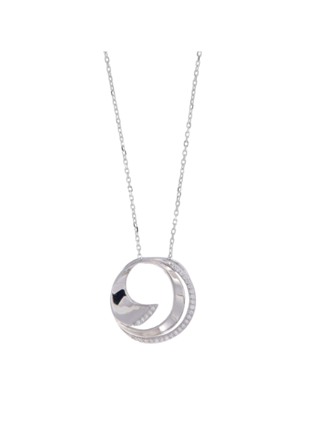Colgante Plata Mujer PSET229/3 Círculo Circonitas