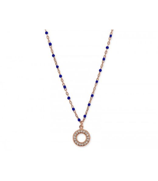 Pendentif Liska en argent rose pour femme, cercle en zircone LAD8114CL-RA
