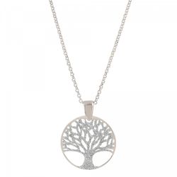 Colgante Plata Sovrani 25cm AVP068 Árbol De La Vida Circonitas
