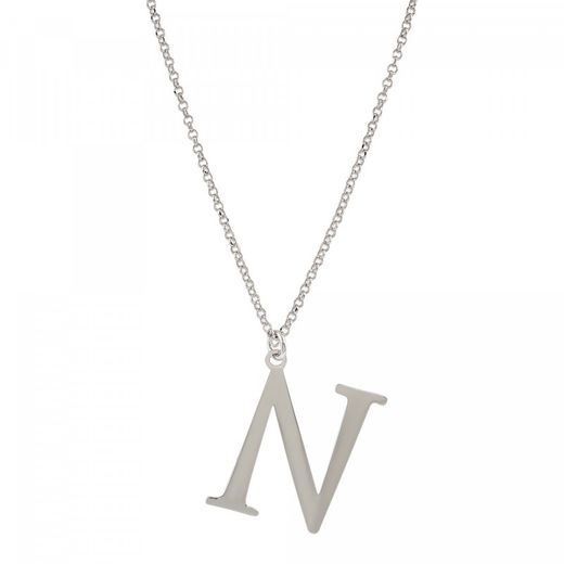 Sovrani Silver Pendant 40+5cm AVP088N Letter N