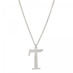 Colgante Plata Sovrani 40+5cm AVP088T Letra T
