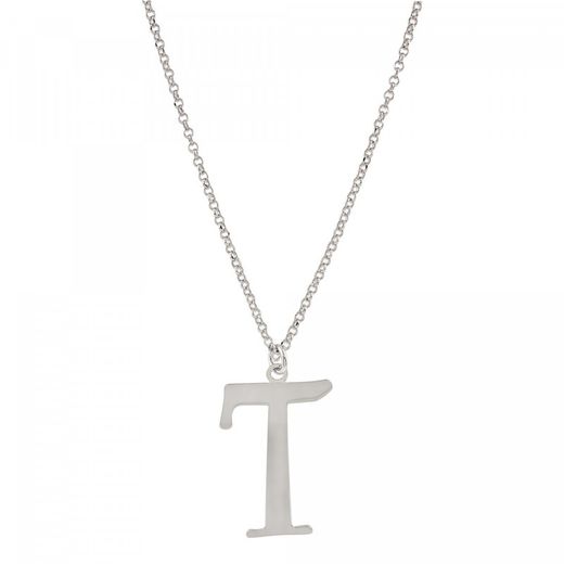 Colgante Plata Sovrani 40+5cm AVP088T Letra T