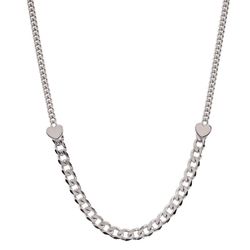 Colgante Plata Sovrani 40+5cm AVP199 Cadena Corazones