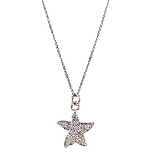 Colgante Plata Sovrani 40+5cm AVP227 Estrella Circonitas