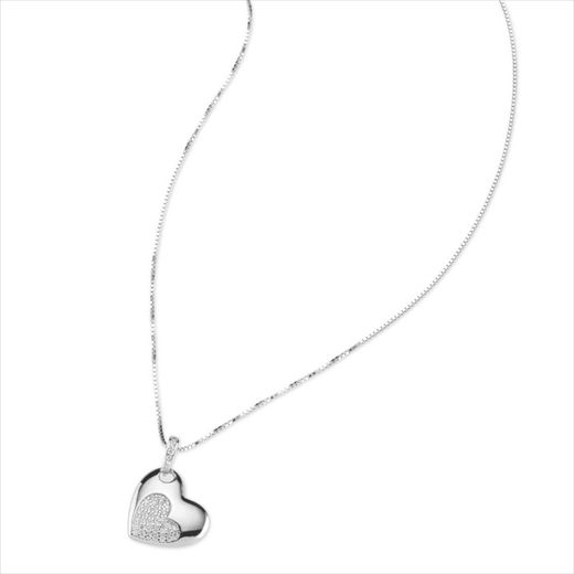Colgante Plata Sovrani J12763 Corazón C. Circonitas 40+5cm