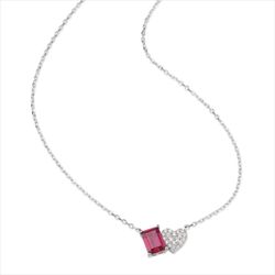 Colgante Plata Sovrani J12792 Corazón C. Circonitas & Rubí 40+5cm