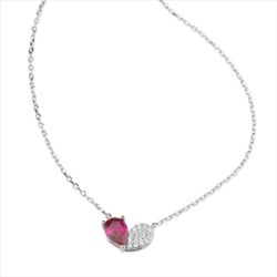 Colgante Plata Sovrani J12800 Corazón Circonita C. Rubí 40+5cm