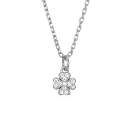 Colgante Plata Trébol Circonitas 5,5mm COZ0305RH 38+4cm