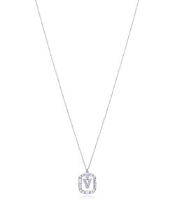 Colgante Plata Viceroy Mujer 13181C000-30V Letra V Con Circonitas