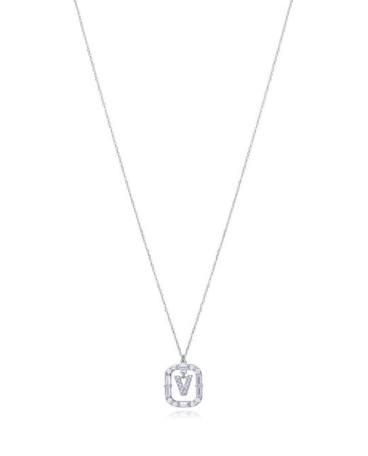 Colgante Plata Viceroy Mujer 13181C000-30V Letra V Con Circonitas