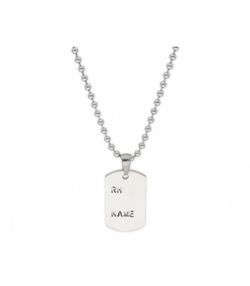 Collar Acero 25x15mm Liska Hombre 845CD1179-1 Placa Name RH