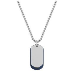 Collar Acero Argyor-MRM  (AC)432082 Cadena con Placa Bicolor Negra
