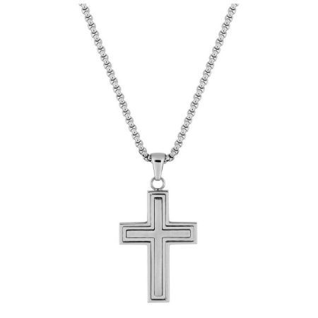 Argyor-MRM (AC)432084 Steel Necklace Chain with Cross