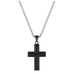 Collar Acero Argyor-MRM  (AC)432085 Cadena con Cruz Negra