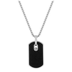 Collar Acero Argyor-MRM  (AC)432092 Cadena con Placa Negra