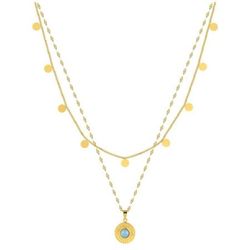 Collar Acero Argyor-MRM  (AC)432107 Cadena Con Hojas Colgantes