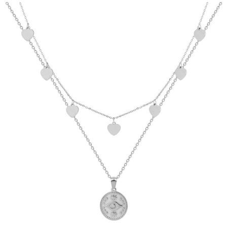 Collier double chaîne avec pendentifs Argyor-MRM (AC)432153