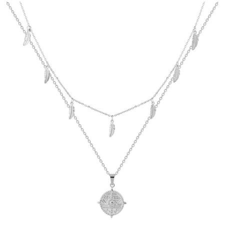 Argyor-MRM (AC)432155 Double Chain Necklace with Pendants