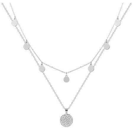 Collar Acero Argyor-MRM  (AC)432157 Cadena Doble Con Colgantes