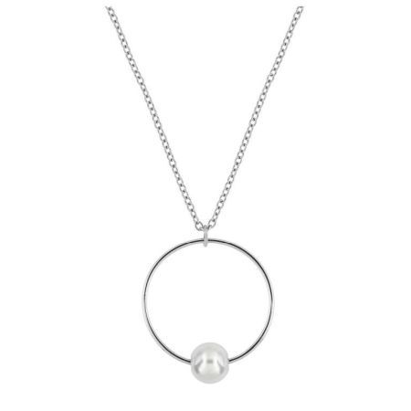 Argyor-MRM (AC)432271 Steel Necklace with Circular Pendant and Pearl