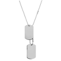 Collar Acero Argyor-MRM  (AC)432275 Cadena Con Doble Placa