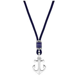Collar Acero Argyor-MRM  (AC)432302 Cuerda Azul Con Ancla