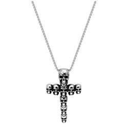 Collar Acero Argyor-MRM  (AC)432305 Cadena con Cruz de Calaveras