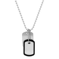 Collar Acero Argyor-MRM  (AC)432327 Cadena con Doble Placa