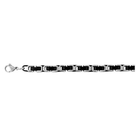 Argyor-MRM (AC)431263C Black Bicolor Steel Link Necklace