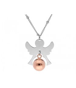 Colgante Acero Bicolor Rosa Liska Mujer KLA187 Llamador De Ángel