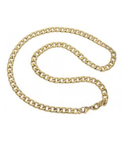 Collar Acero Doradao 8mm Liska Hombre 847CD135-D Cadena