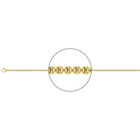 Argyor-MRM (AC)431043C Goumette Links Gold Steel Necklace