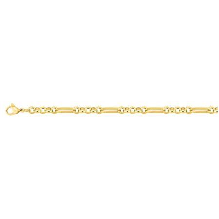 Colar de elos de aço dourado Argyor-MRM (AC)431083C