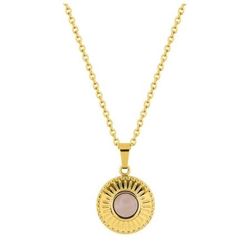 Collar Acero Dorado Argyor-MRM  (AC)432125 Cadena Con Colgante Marrón
