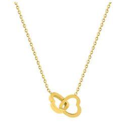 Collar Acero Dorado Argyor-MRM  (AC)432137 Cadena Con Corazones