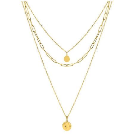 Collar Acer Daurat Argyor-MRM (AC)432165 Cadena Múltiple Amb Penjolls