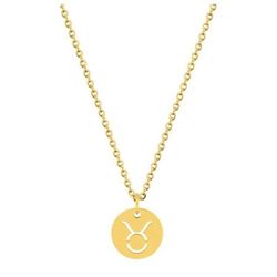 Collar Acero Dorado Argyor-MRM  (AC)432169 Cadena Con Colgante Zodíaco