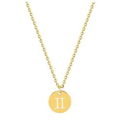 Collar Acero Dorado Argyor-MRM  (AC)432170 Cadena Con Colgante Zodíaco