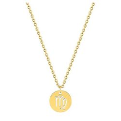 Collar Acero Dorado Argyor-MRM  (AC)432173 Cadena Con Colgante Zodíaco