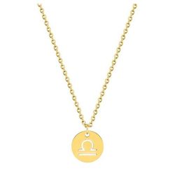 Collar Acero Dorado Argyor-MRM  (AC)432174 Cadena Con Colgante Zodíaco