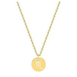 Collar Acero Dorado Argyor-MRM  (AC)432175 Cadena Con Colgante Zodíaco